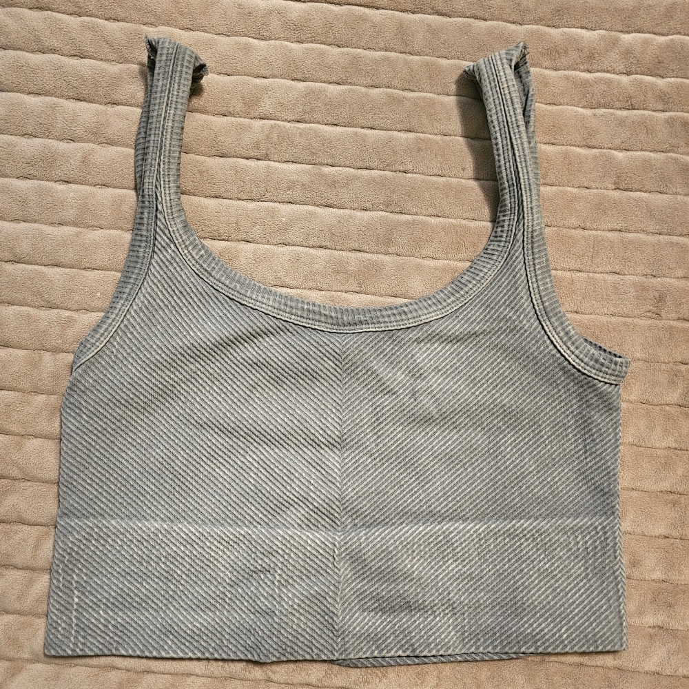 Dress Up Ribbed Square Neck Bralette
